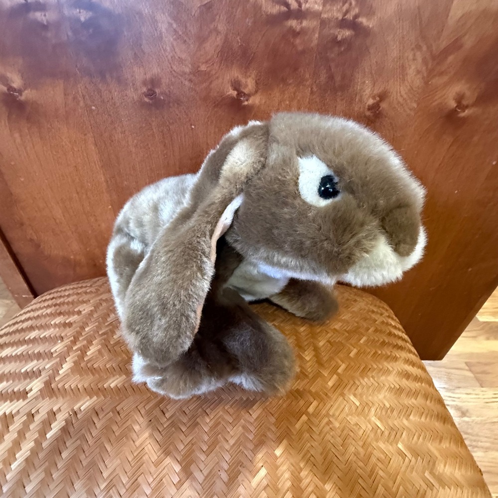 Animal Alley Toys R Us Brown White Floppy Ear Bunny Rabbit Plush Stuffed Animal
